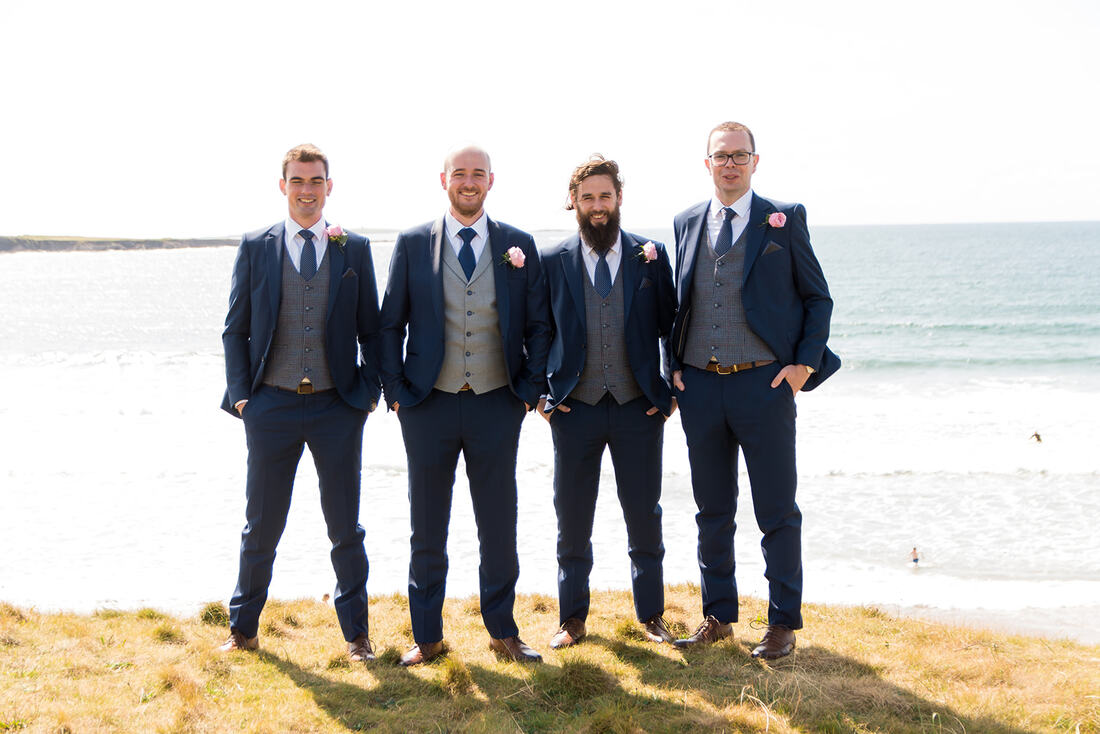 Bridal Party on Spanish Point beach for their Clare Wedding at The Armada Hotel